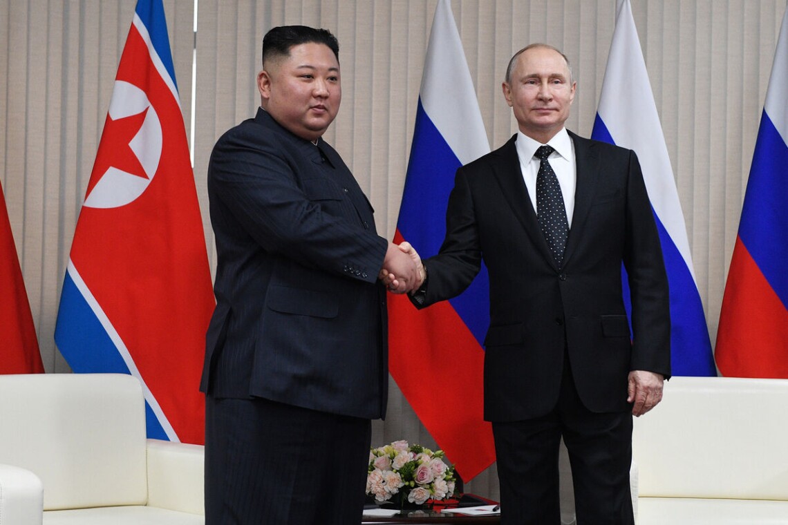 Лідери Росії та Китаю Володимир Путін та Кім Чен Ин. Фото: gazeta.ru